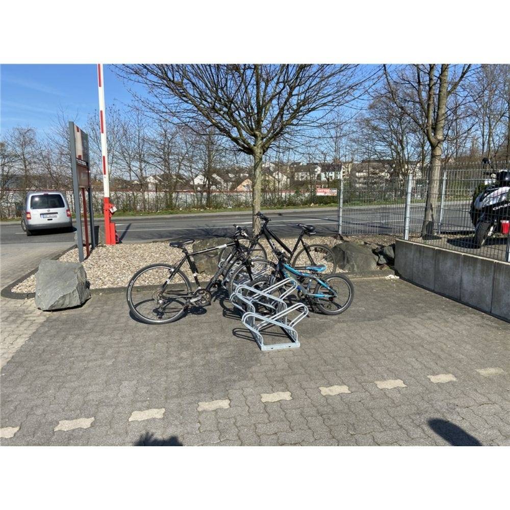Fahrradständer, 2x3 Plätze, Reihenanlage 1050x600 mm, Hoch-/Tiefstellung, beidseitig, feuerverzinkt-4