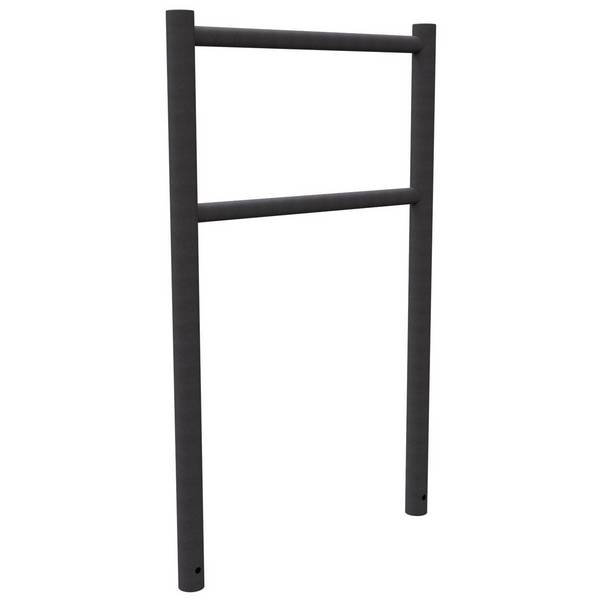 Anlehnbügel, Standrohre Ø 60mm, Einbetonieren, 1300x800 mm (HxB), Flachkopf, Eisenglimmer