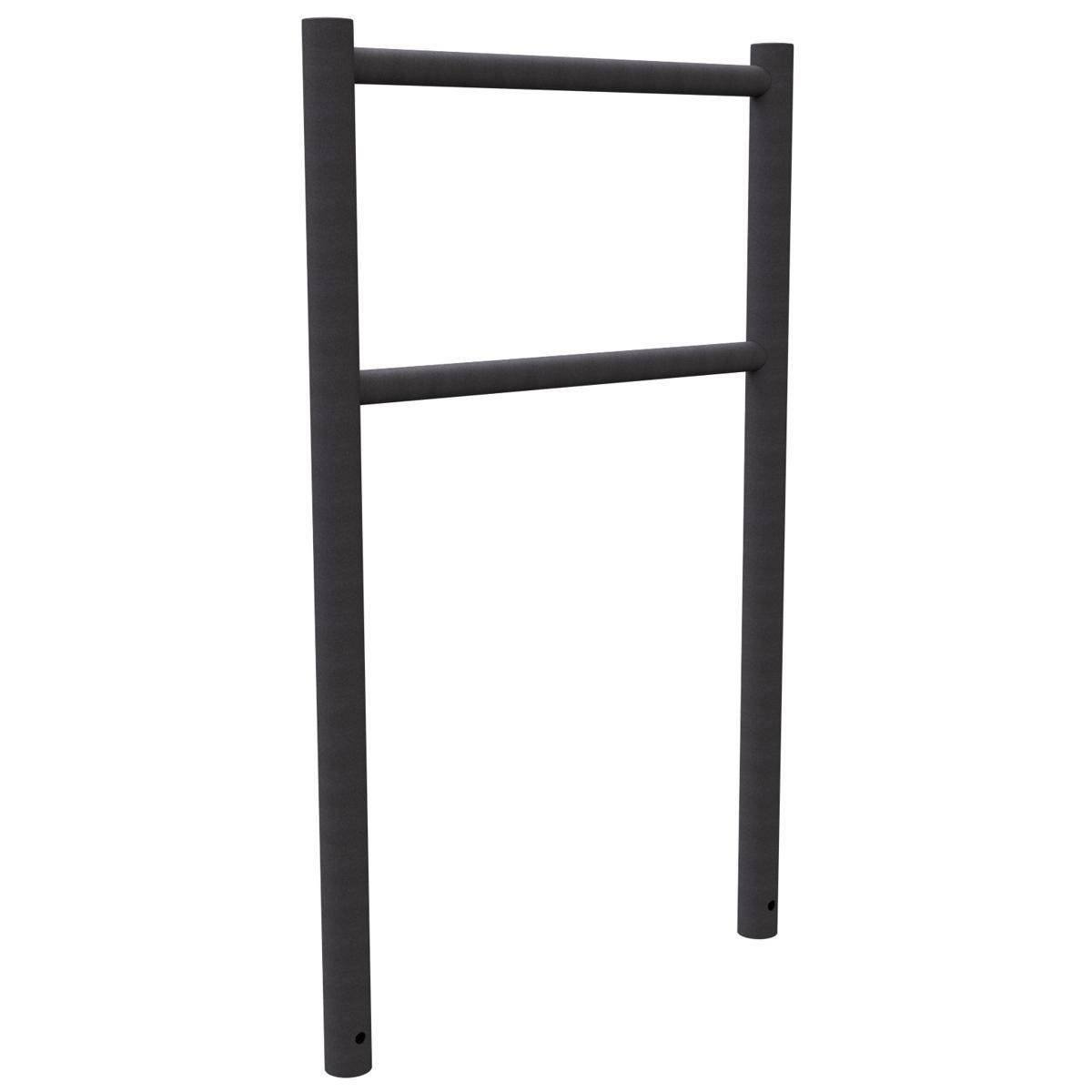 Anlehnbügel, Standrohre Ø 60mm, Einbetonieren, 1300x800 mm (HxB), Flachkopf, Eisenglimmer-0