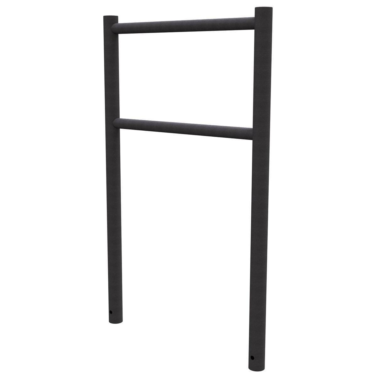 Anlehnbügel, Standrohre Ø 60mm, Einbetonieren, 1300x800 mm (HxB), Flachkopf, Eisenglimmer-2