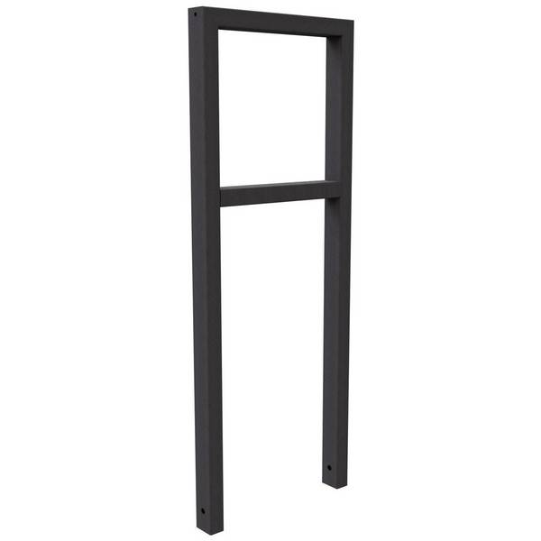 Anlehnbügel, 450mm, Querholm, Einbetonieren, 800 mm Überflur, Rechteckrohr 60x40mm, Eisenglimmer