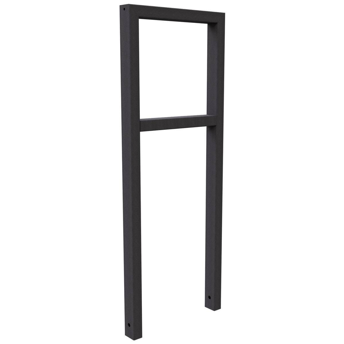 Anlehnbügel, 450mm, Querholm, Einbetonieren, 800 mm Überflur, Rechteckrohr 60x40mm, Eisenglimmer-0
