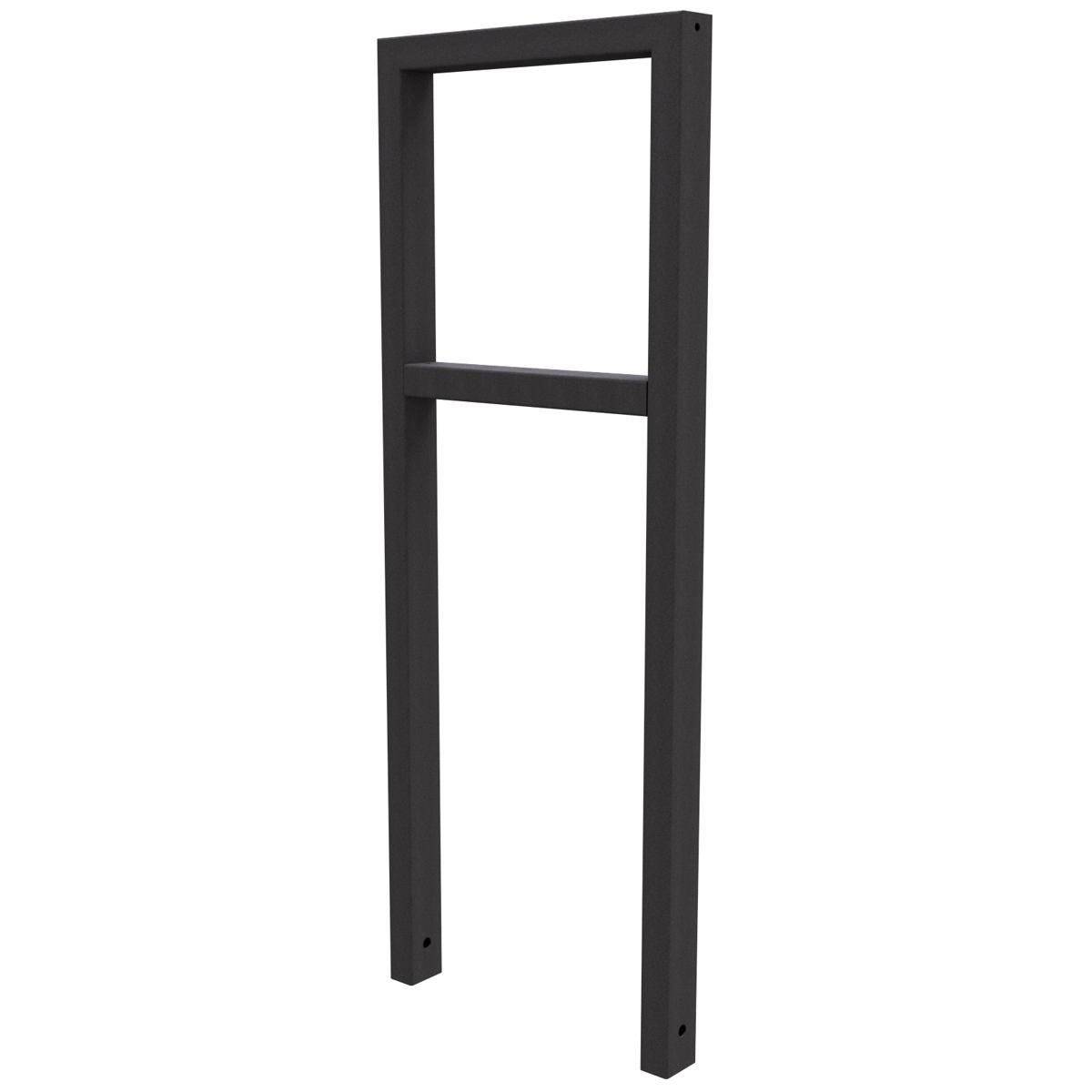 Anlehnbügel, 450mm, Querholm, Einbetonieren, 800 mm Überflur, Rechteckrohr 60x40mm, Eisenglimmer-3
