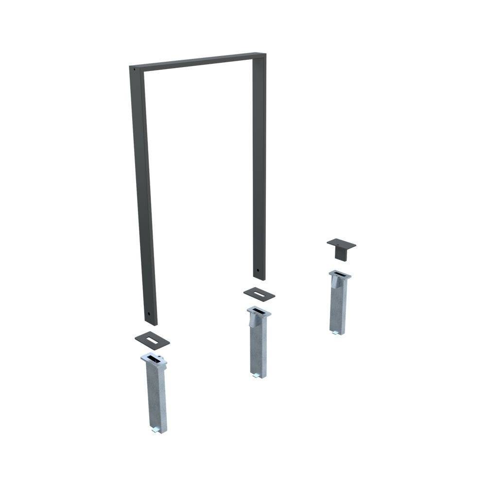 Abdeckkappe für Bodenhülse TYP 450_41, für Flachstahl 50x12mm, Eisenglimmer-1