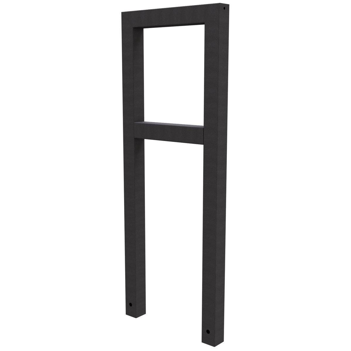Anlehnbügel, 450mm, Querholm, Einbetonieren, 800 mm Überflur, Rechteckrohr 60x60mm, Eisenglimmer-3