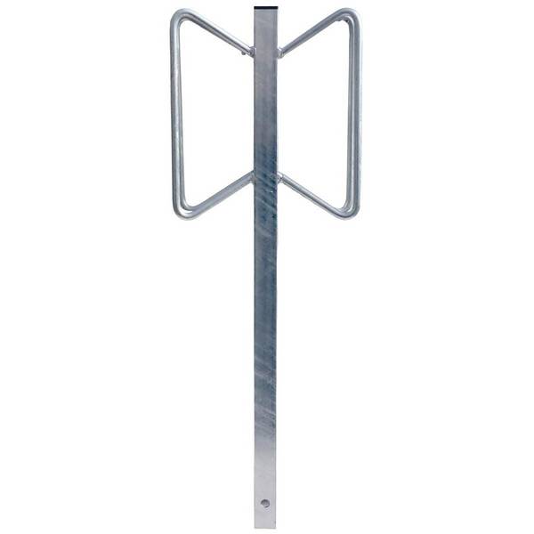 Einzelparker zum Einbetonieren, Standrohr 40x40 mm, Bügel 12mm Rundstahl, Höhe 500mm, zweiseitig