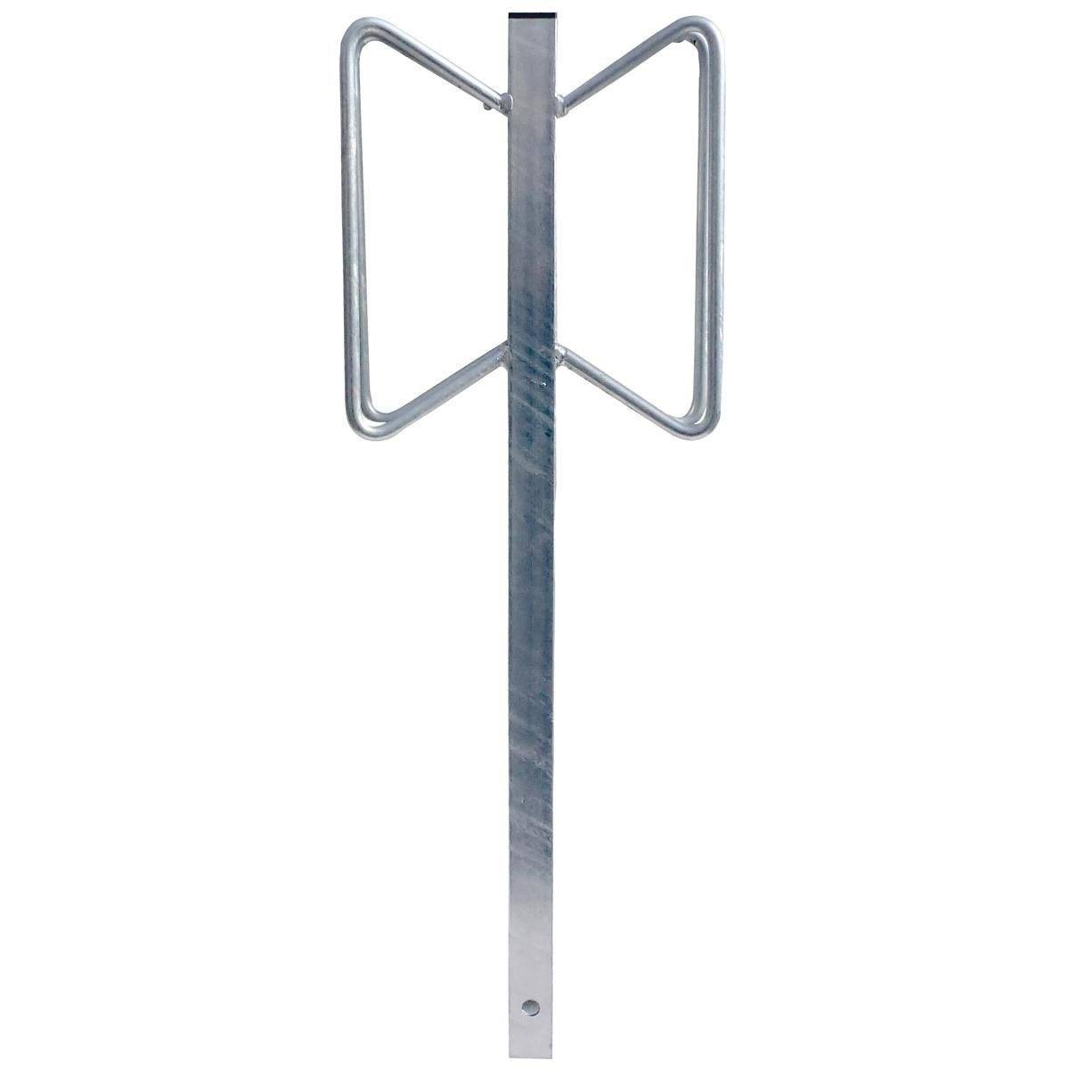Einzelparker zum Einbetonieren, Standrohr 40x40 mm, Bügel 12mm Rundstahl, Höhe 500mm, zweiseitig-0
