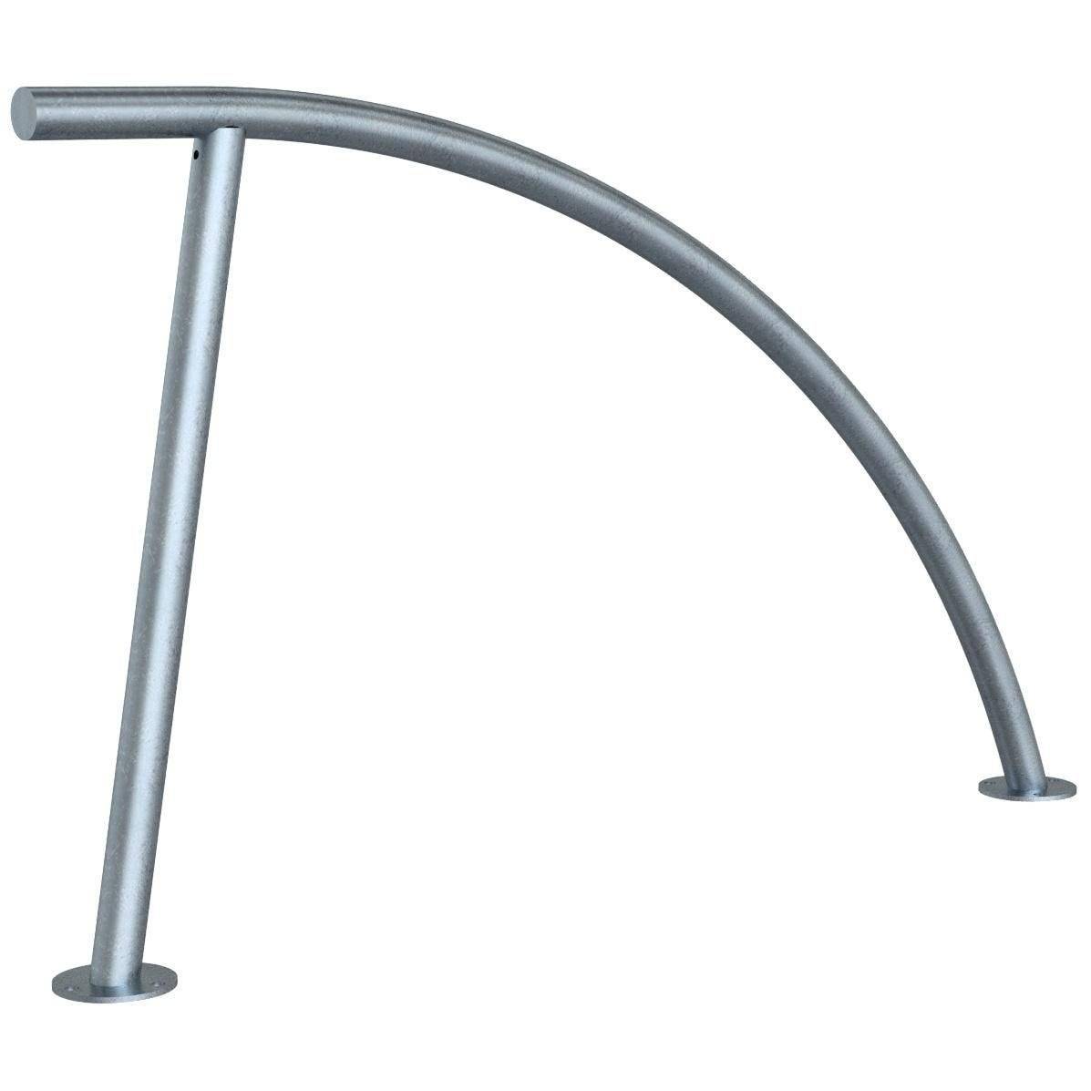 Anlehnbügel zum Aufdübeln, Stahlrohr Ø48mm, 850x1400mm (HxB), feuerverzinkt-0