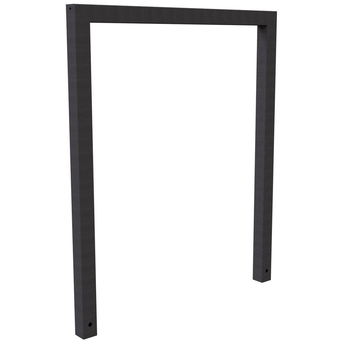 Anlehnbügel, 1000mm, zum Einbetonieren, 800mm Überflur, Rechteckrohr 60x60mm, Eisenglimmer-0