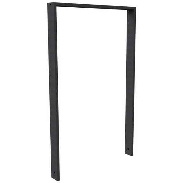 Anlehnbügel, 750mm, zum Einbetonieren, 800mm Überflur, Rechteckrohr 80x20mm, Eisenglimmer