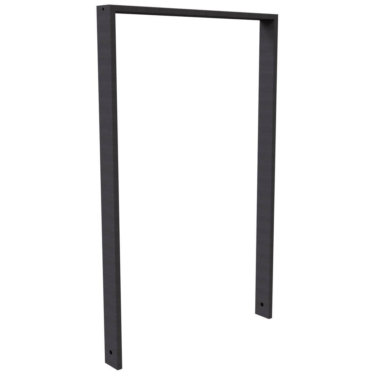 Anlehnbügel, 750mm, zum Einbetonieren, 800mm Überflur, Rechteckrohr 80x20mm, Eisenglimmer-0