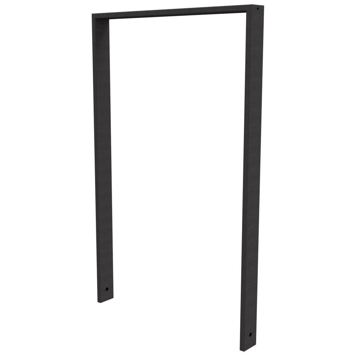 Anlehnbügel, 750mm, zum Einbetonieren, 800mm Überflur, Rechteckrohr 80x20mm, Eisenglimmer-2