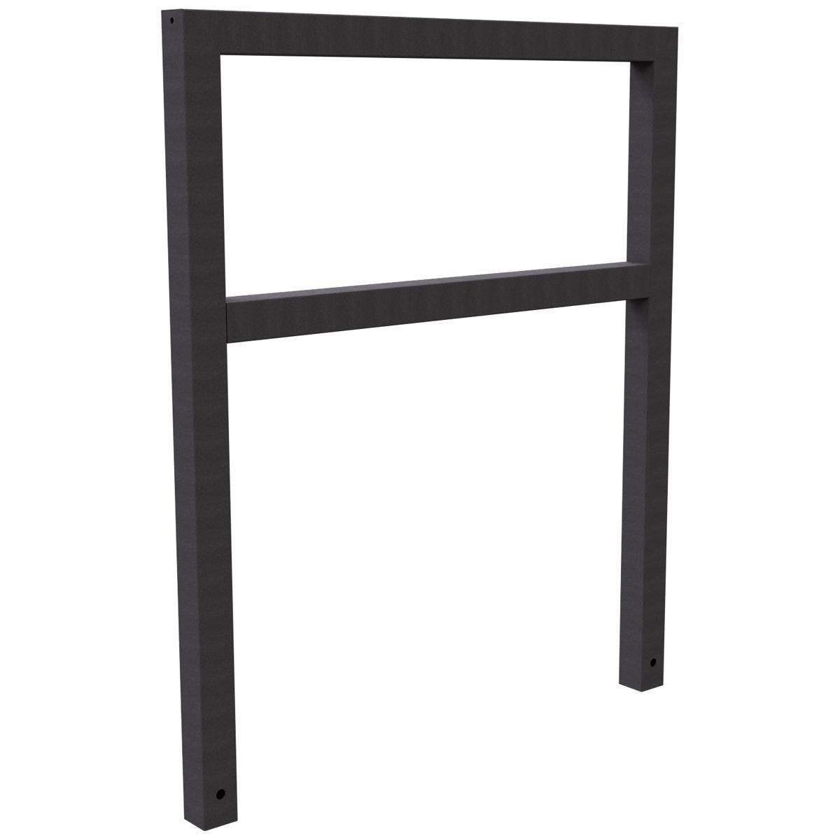 Anlehnbügel, 1000mm, Querholm, Einbetonieren, 800 mm Überflur, Rechteckrohr 60x60mm, Eisenglimmer-0