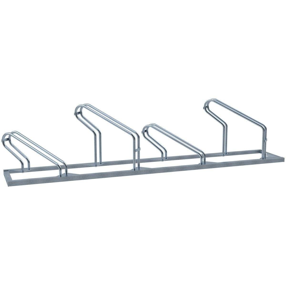 Fahrradständer, 4 Plätze, 45° links, 2260x500 mm, Hoch-/Tiefstellung, einseitig, feuerverzinkt-0