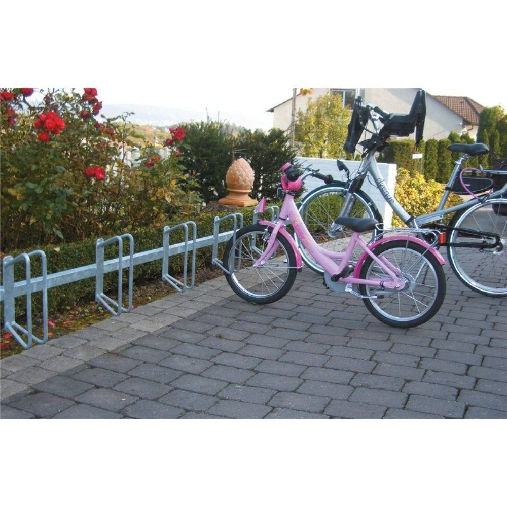 Reihenparker zum Aufdübeln, Länge 3100 mm, 6 Stellplätze, gerade 90°, verzinkt-4