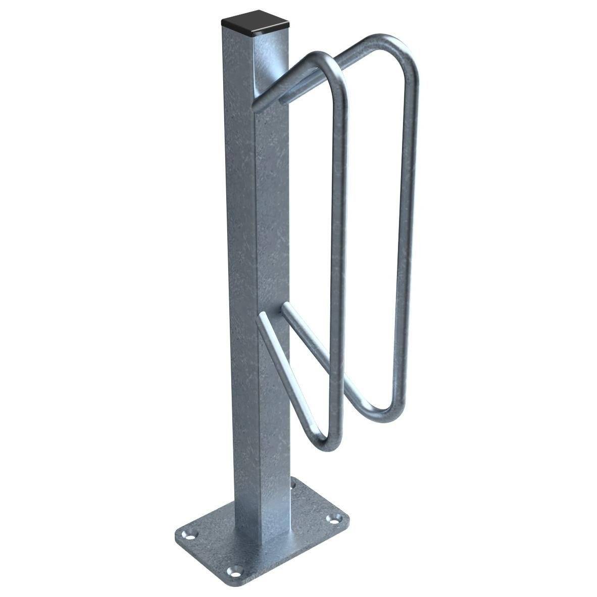 Einzelparker, zum Aufdübeln, Standrohr 40x40mm, Bügel 12mm Rundstahl, Höhe 500mm-1