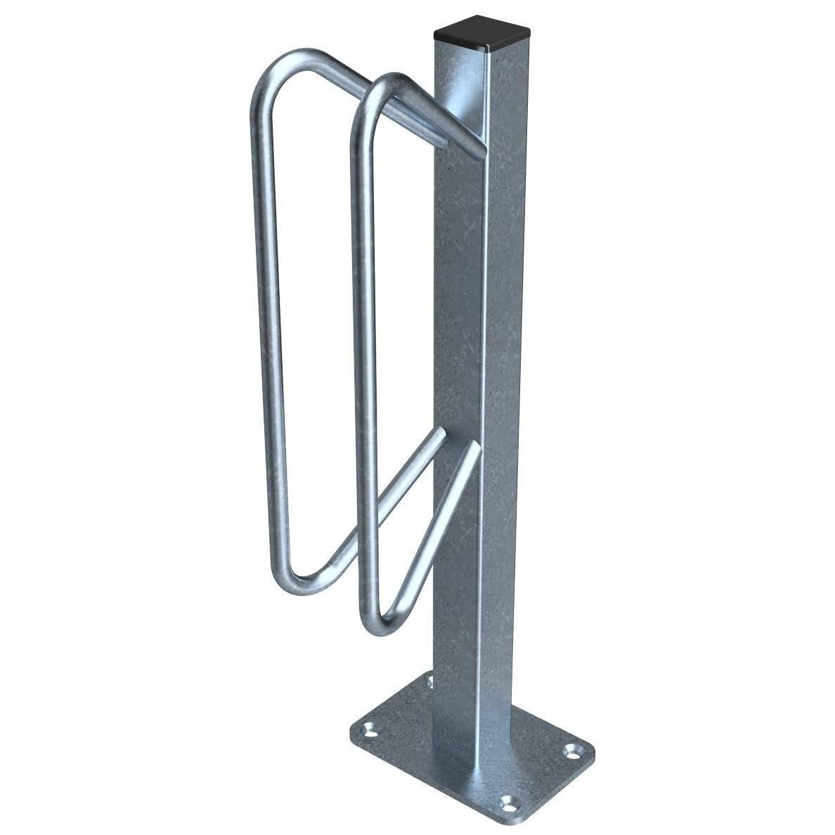 Einzelparker, zum Aufdübeln, Standrohr 40x40mm, Bügel 12mm Rundstahl, Höhe 500mm-3