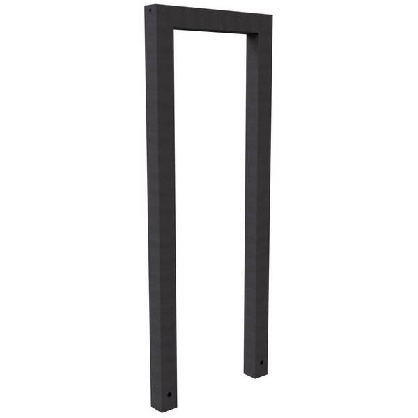 Anlehnbügel, 450mm, zum Einbetonieren, 800mm Überflur, Rechteckrohr 60x60mm, Eisenglimmer