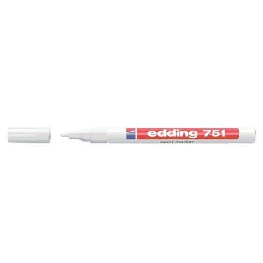 Lackmarker Edding 751 weiß, Rundspitze 1-2 mm-0
