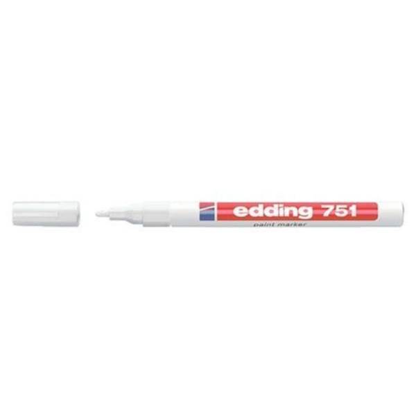 Lackmarker Edding 751 weiß, Rundspitze 1-2 mm