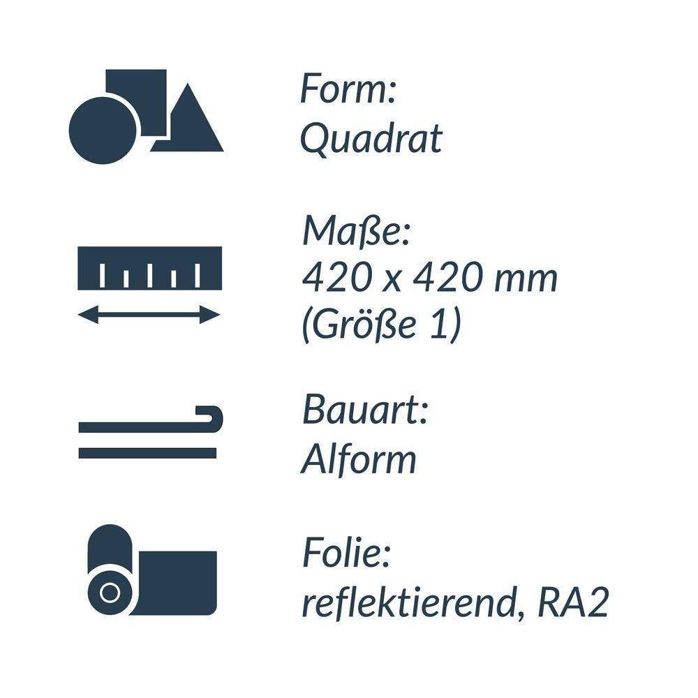 Parkhaus, Parkgarage, VZ Nr. 314-50, StVO, Alform, 420 x 420 mm, RA2-2