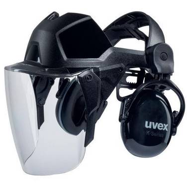 uvex pheos faceguard Gesichtschutz-System  mit Gehörschutz 28 dB