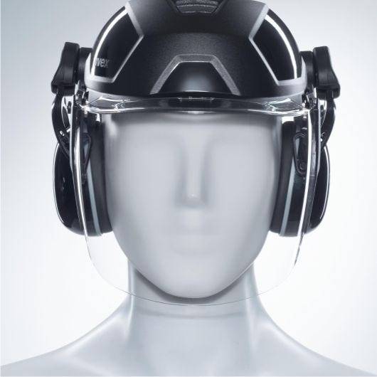 uvex pheos faceguard Gesichtschutz-System mit Gehörschutz 28 dB-1