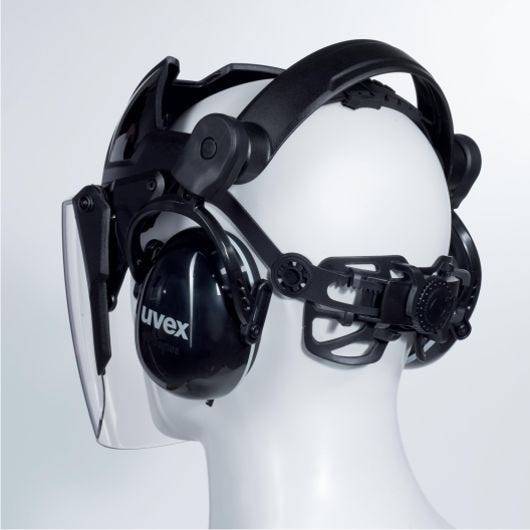 uvex pheos faceguard Gesichtschutz-System mit Gehörschutz 28 dB-2