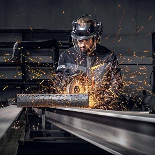 uvex pheos faceguard Gesichtschutz-System mit Gehörschutz 28 dB-4