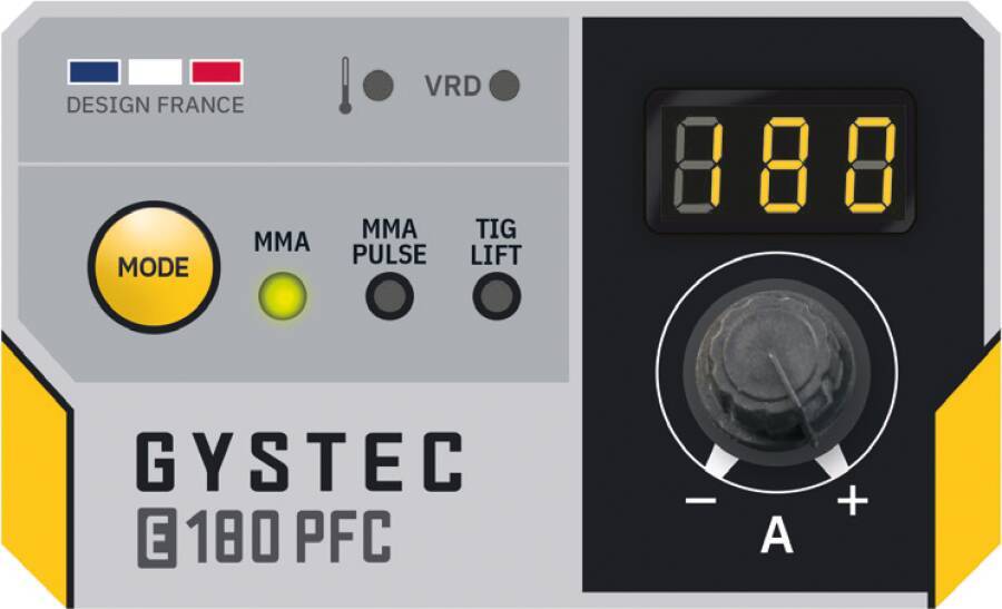 Schweißinverter GYSTEC 180E PFC DP3608 Typ GYSTEC 180E PFC Schweißbereich 10 - 180 A schweißbare Elektroden 1,6 > 4,0 mm-2