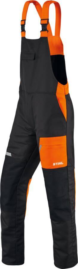 Schnittschutz-Latzhose FUNCTION Core Schutzniveau/Class 1 00883881306 Größe XL Farbe anthrazit / warnorange Schnittschut-0