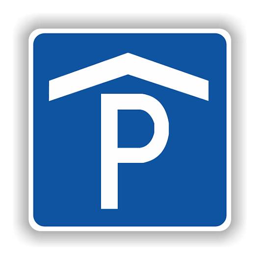 Parkhaus, Parkgarage, VZ Nr. 314-50, StVO, Alform, 600 x 600 mm, RA1-0