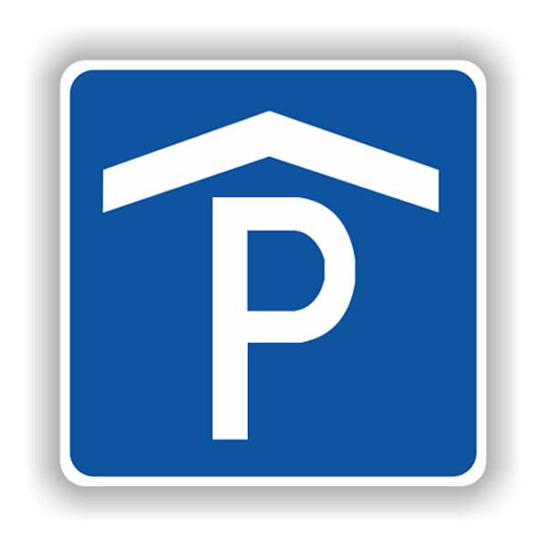 Parkhaus, Parkgarage, VZ Nr. 314-50, StVO, Alform, 600 x 600 mm, RA1
