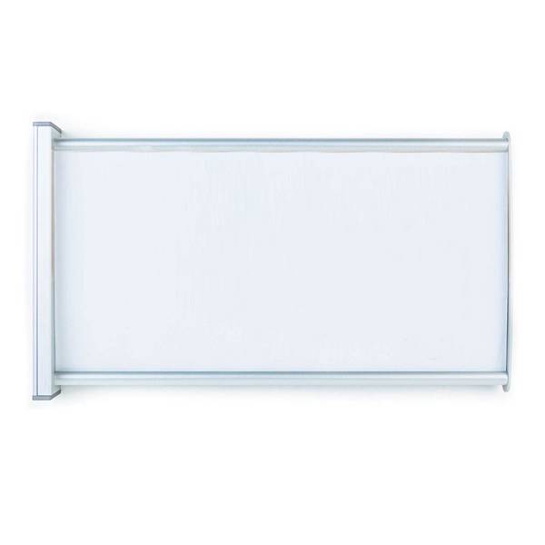 Fahnenschild PRIMUS, doppelseitig, aus Aluminium, mit Abdeckscheiben, silber eloxiert, 297 x 163 mm