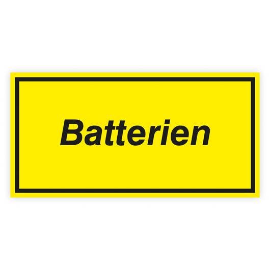 Wertstoffkennzeichnung - Batterien Kunststoff, 300 x 150 mm-0