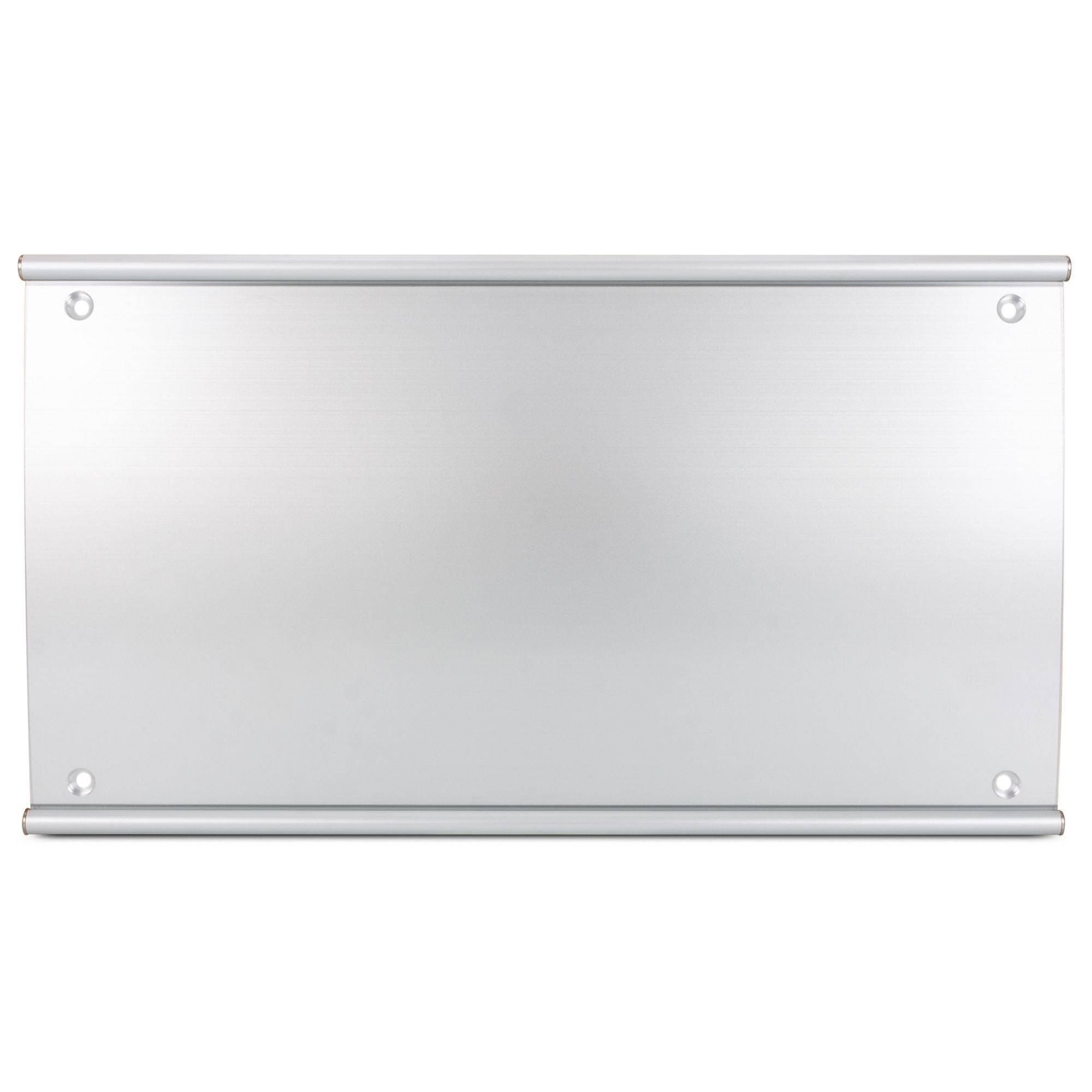 Infoschild PRIMUS mit Abdeckscheibe, Querformat aus Aluminium, silber eloxiert, 400 x 223 mm-0
