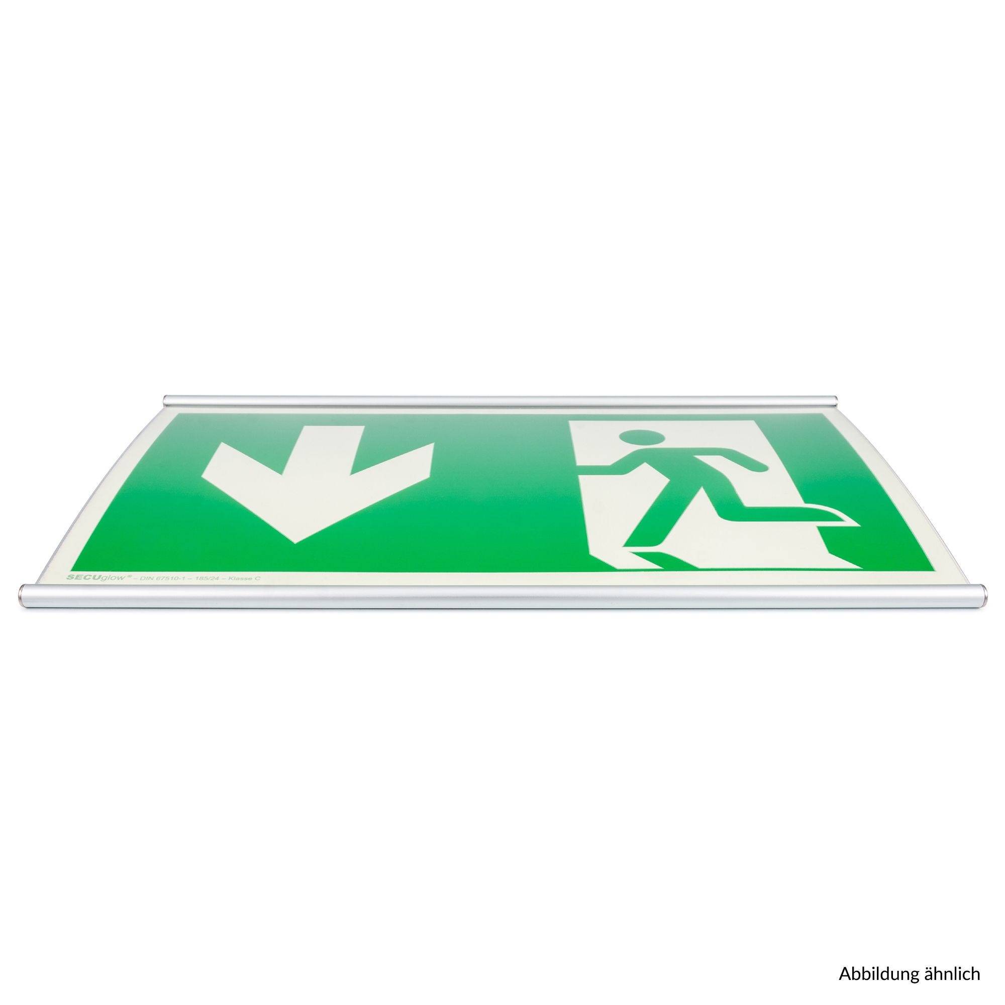 Infoschild PRIMUS mit Abdeckscheibe, Querformat aus Aluminium, silber eloxiert, 400 x 223 mm-4