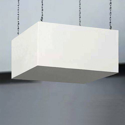 Schilderträger, Deckenabhängung FlexBox (rechteckig), Acrylglas weiß, 400 x 200 x 400 mm-0