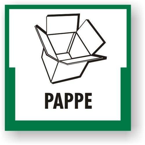Wertstoffkennzeichnung - Pappe Aufkleber, Folie, 150 x 150 mm-0