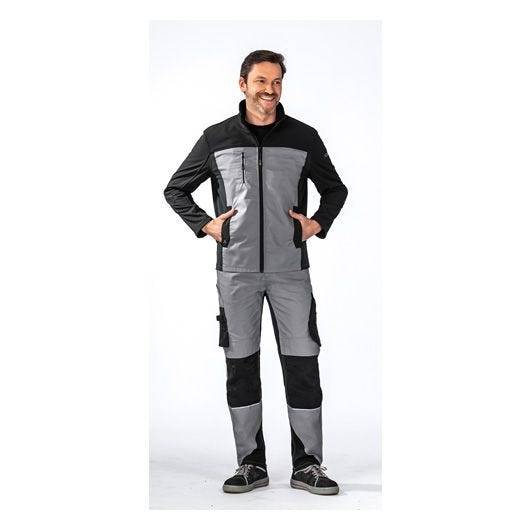 Planam Norit Hybridjacke Herren, 6506, hellgrau/schwarz, Größe 54-4