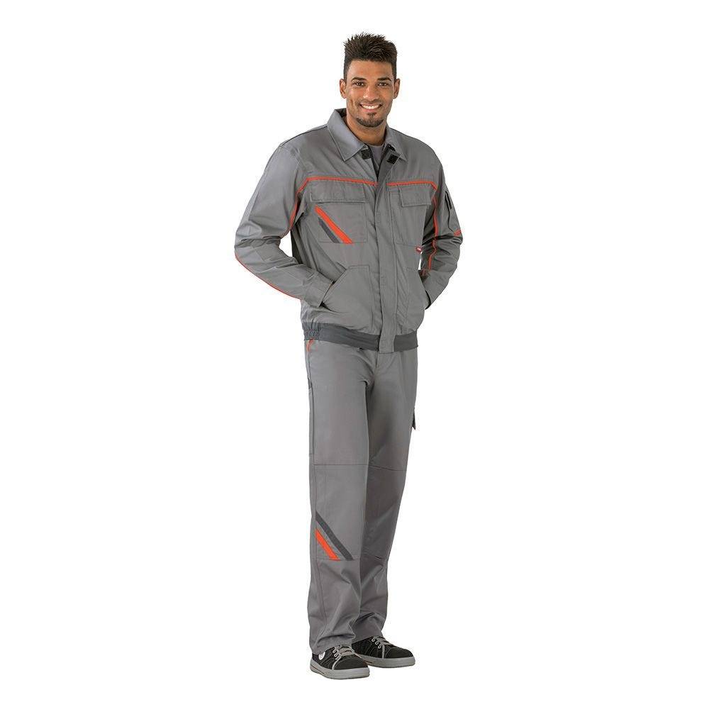 Planam Visline V2 Bundjacke, 2480, grau/orange, Größe 94-4