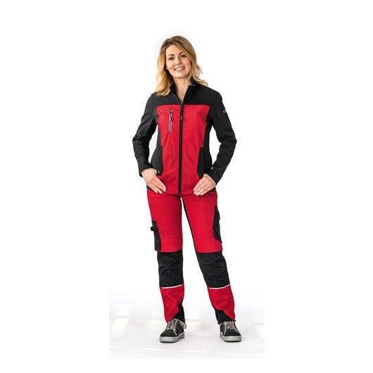 Planam Norit Hybridjacke Damen, 6517, rot/schwarz, Größe 34-4