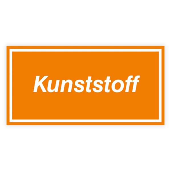 Wertstoffkennzeichnung - Kunststoff Kunststoff, 300 x 150 mm