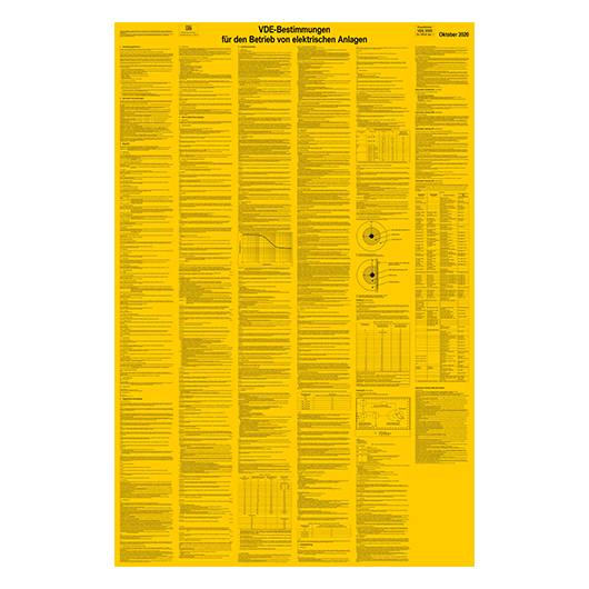 Sicherheitsaushang, VDE-Bestimmungen DIN VDE 0105-100/A1 Ber 1, Kunststoff, 660x1000 mm-0