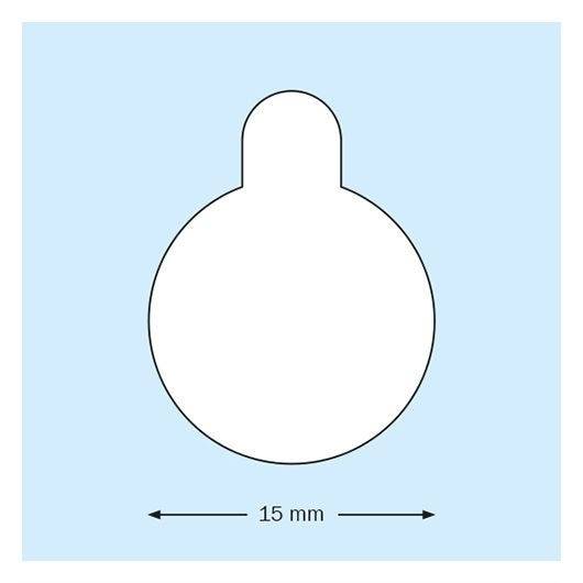 Klebepunkte, doppelseitig klebend, Reinacrylat, ca. 1 mm dick, hochtransparent, Ø 15 mm, 100 Stück-1