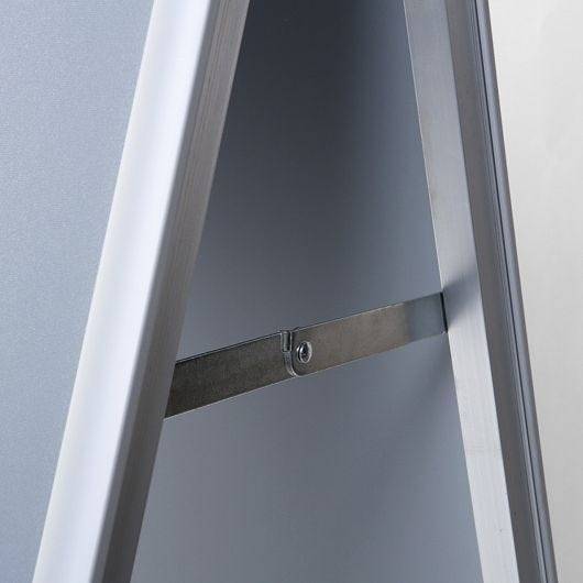 Kundenstopper, Aluminium silber eloxiert, DIN A1, beidseitig Klapprahmen 25 mm, Innenbereich-2