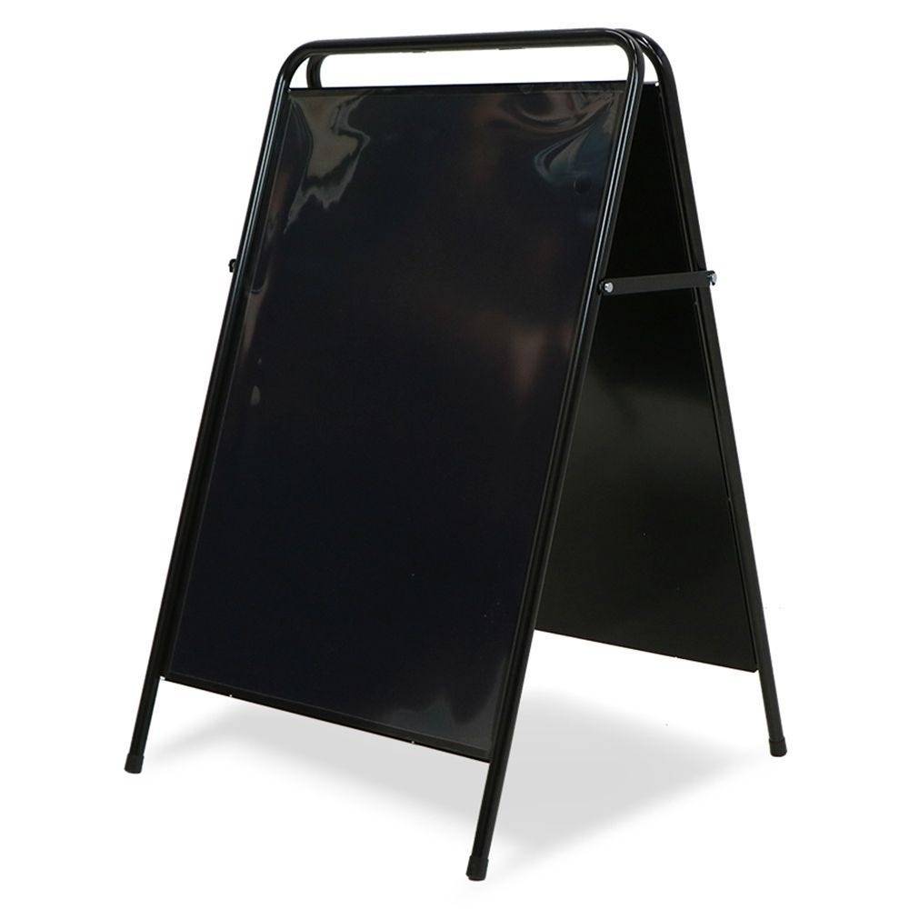 Kundenstopper, Stahl, schwarz lackiert 50 x 70 cm, mit Magnetband-1