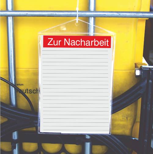 Hänge- Folientasche, Weich- PVC, transparent, DIN A5 Hochformat-1