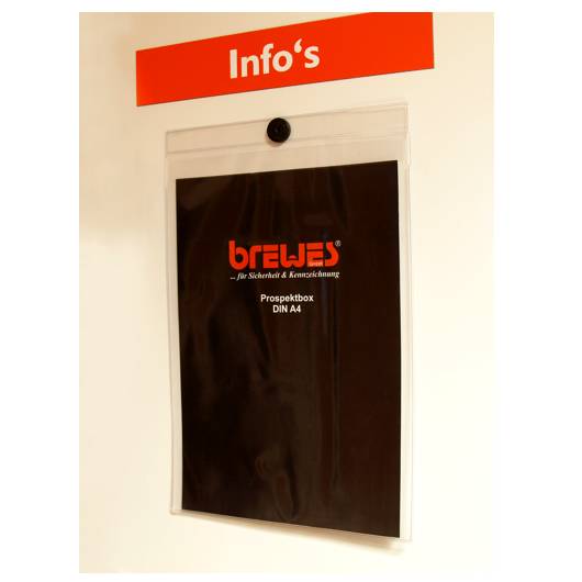 Hängetasche mit Klappe, Weich-PVC, transparent, DIN A4, 10 St./VE-1