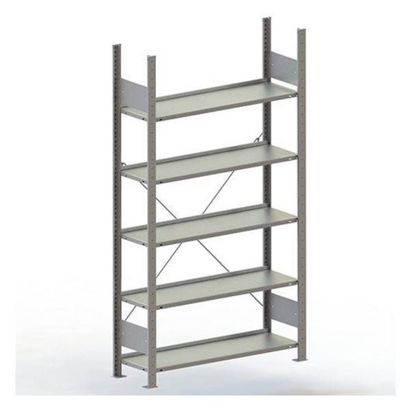 META COMPACT 80 S3 Büro-Steckregal GR 5 Böden, 1850x1000x300mm, Rahmen zerlegt, verzinkt